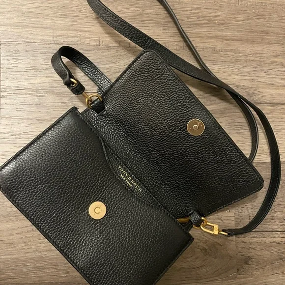 Tory Burch  black gold hardware cross body bag - Picture 6 of 7